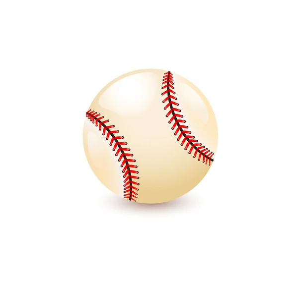 Balle de baseball isolée sur fond blanc — Photo