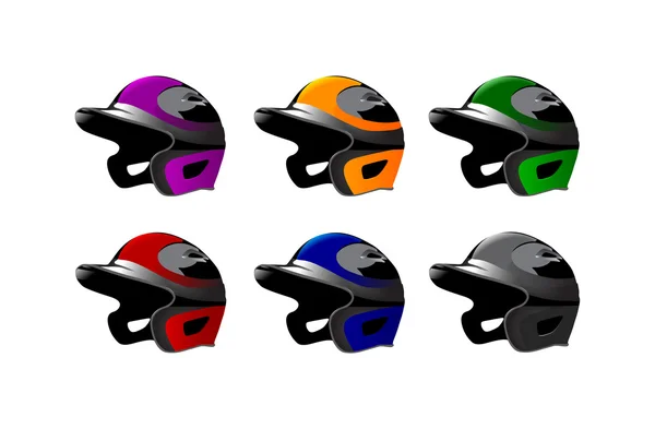 그림 6 야구 모자의 헬멧 — 스톡 사진