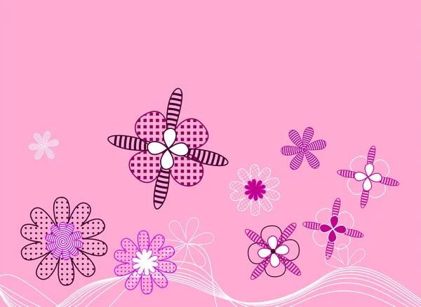 Abstract flowers on a pink background — Stock Photo, Image