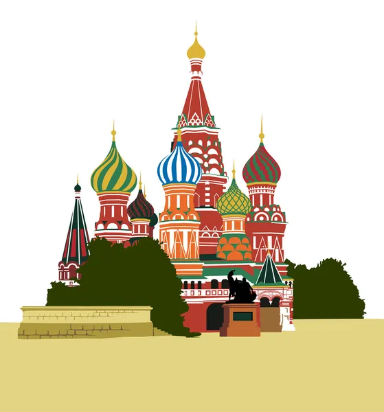 St. Basil's Cathedral on Red square — Stock Photo, Image