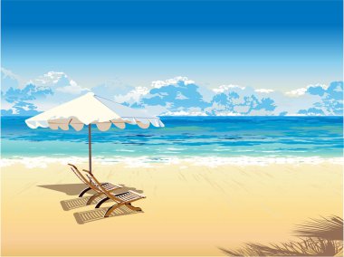 On the beach clipart