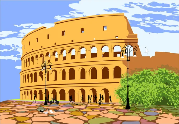 O Coliseu Romano — Vetor de Stock