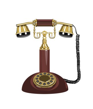 Retro phone clipart