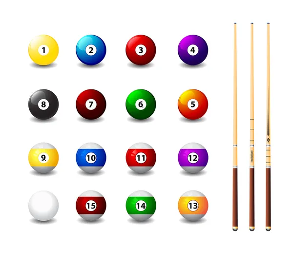 Billiard balls — Stock Vector
