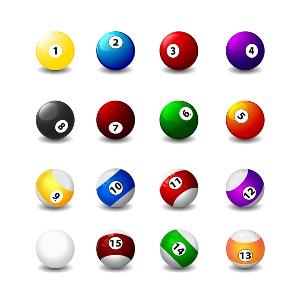 Billiard balls with a displaced center — Stock Vector