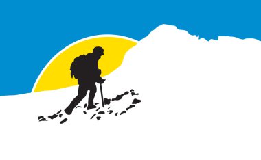 Ice mountain logo clipart