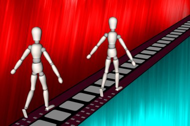 Walking robots clipart