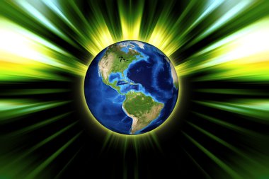 World glowing clipart