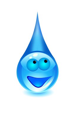 Water face drop clipart