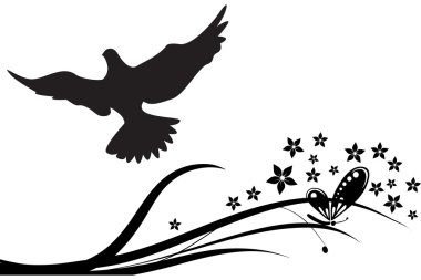 BLACK BIRD clipart