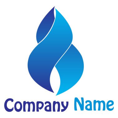 Blue flame logo clipart