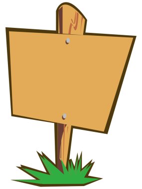 Wood sign clipart