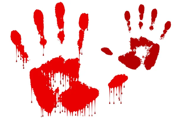 Röd blod hand — Stockfoto