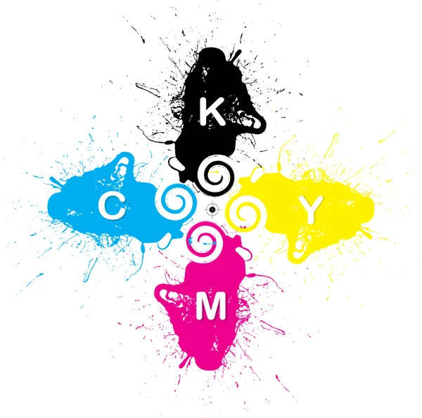 CMYK-tryckning färg — Stockfoto