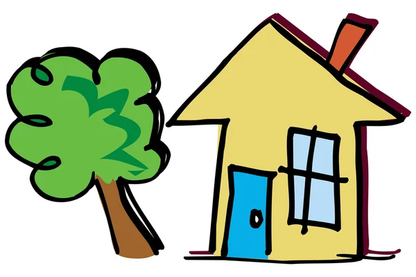 住宅木ロゴ — ストック写真