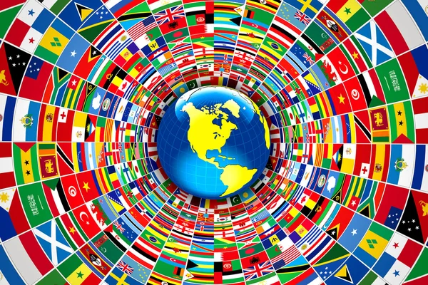Wereldvlaggen — Stockfoto