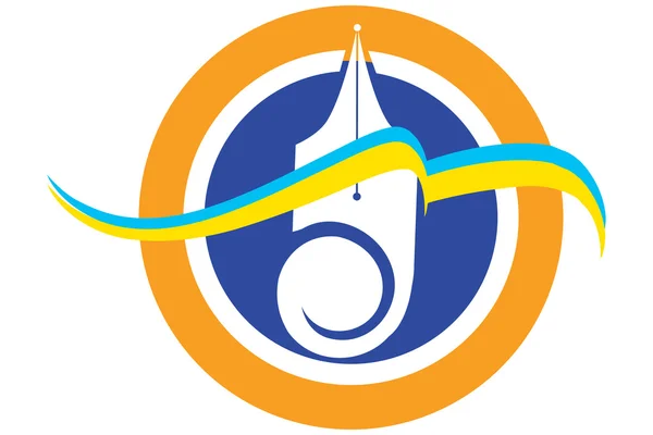 Logotipo da caneta — Fotografia de Stock