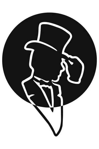 Логотип джентльмена — стоковое фото