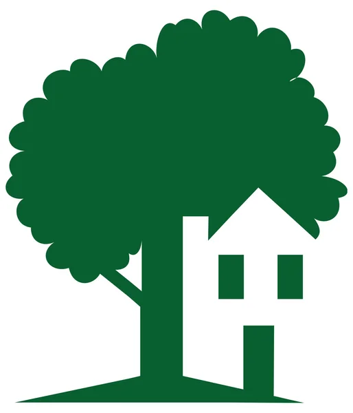 Logo árbol de casa —  Fotos de Stock