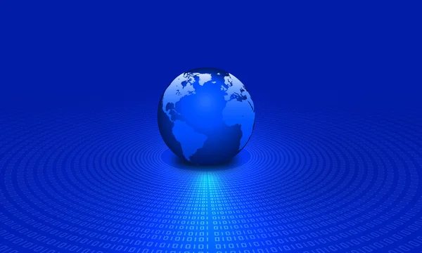 Binary globe — Stock Photo, Image