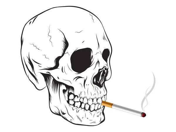 Sigara kafatası — Stok fotoğraf