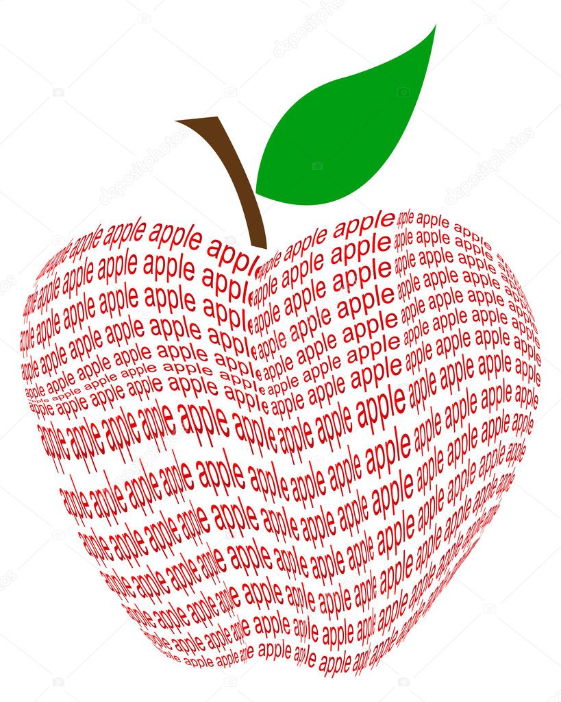 Text apple — Stock Photo © magagraphics #10106868