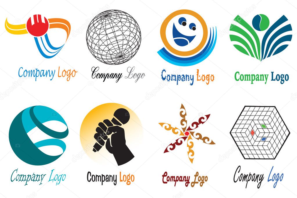 Illustration art of corporate collection logos
