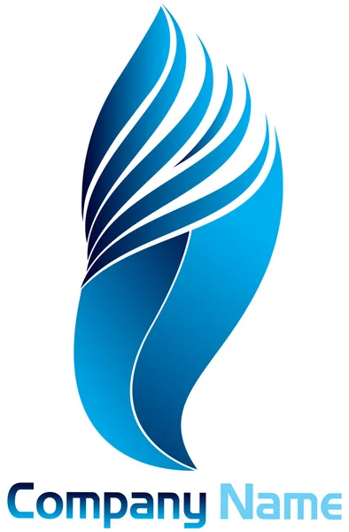 Blue flame logo — Stock Vector