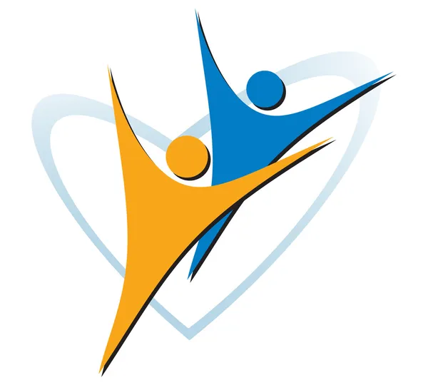 Twee vliegen logo — Stockvector