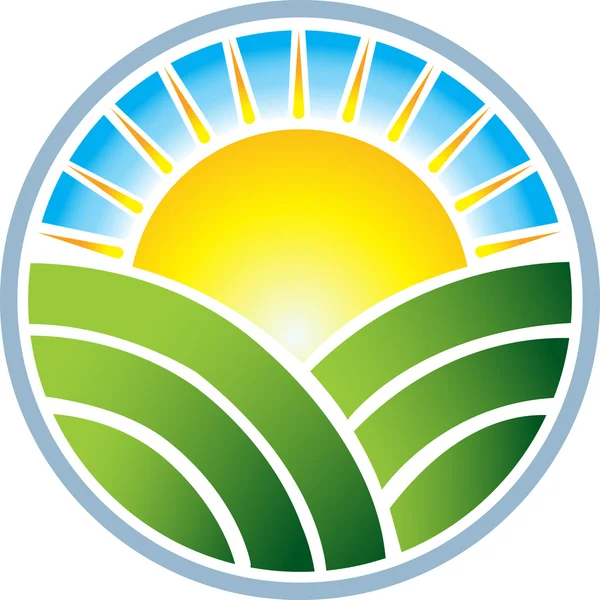 Logotipo solar — Vetor de Stock