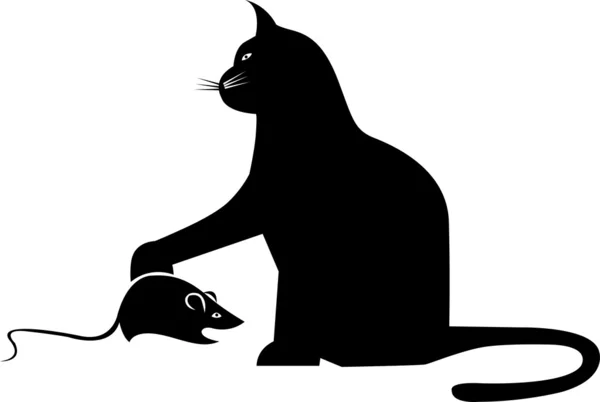 Souris chat — Image vectorielle