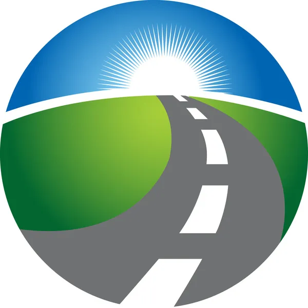 Logotipo da estrada — Vetor de Stock