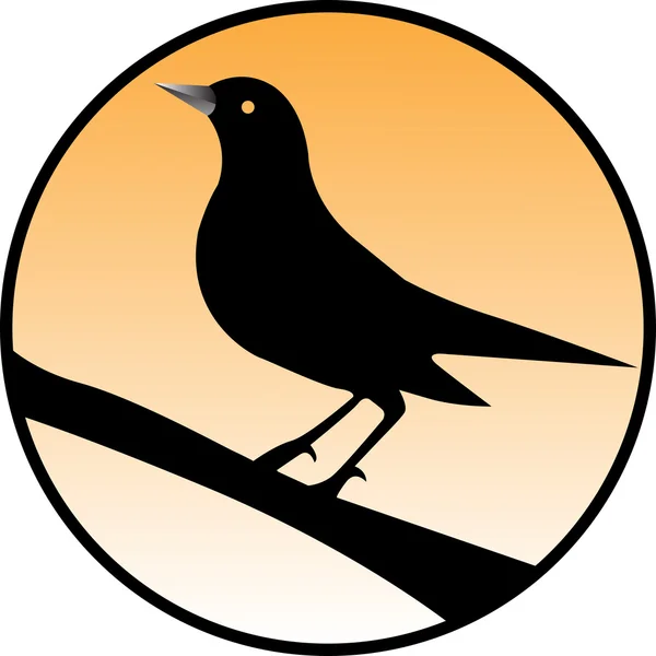 Crow logo — Stock Vector