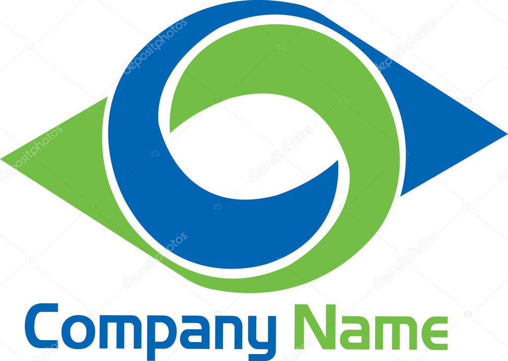 Illustration art of eye logo with isolated background