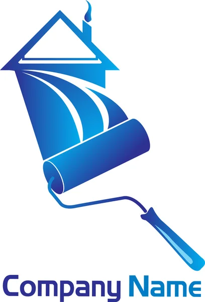 Paintroller logo — Stock Vector