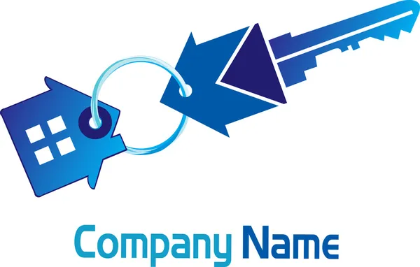 Início logotipo chave —  Vetores de Stock