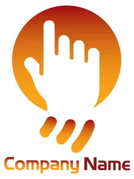 Hand-Logo — Stockvektor