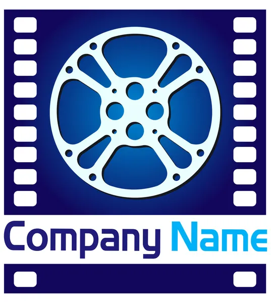 Dvs film reel logotyp — Stock vektor