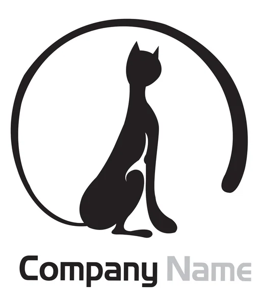 Logo gato — Vector de stock