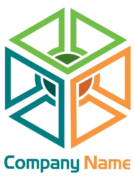 Logo caja corporativa — Vector de stock