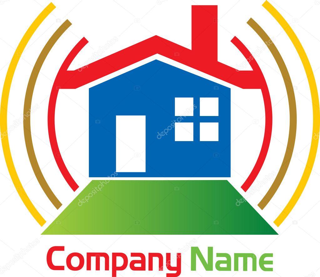 Illustration art of home logo on white background