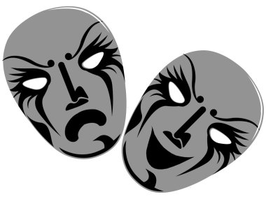 Comedy masks clipart