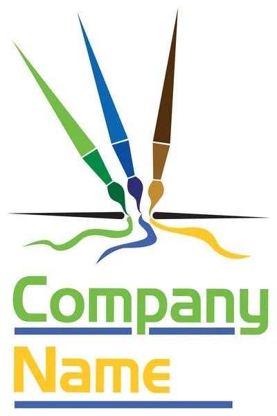 Logotipo da escova — Vetor de Stock