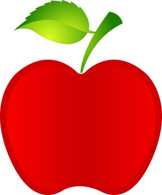 Red apple clipart