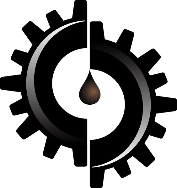 Versnelling olie logo — Stockvector