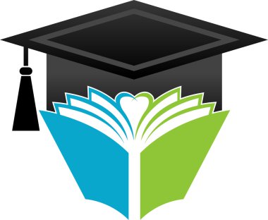 Book graduation cap clipart