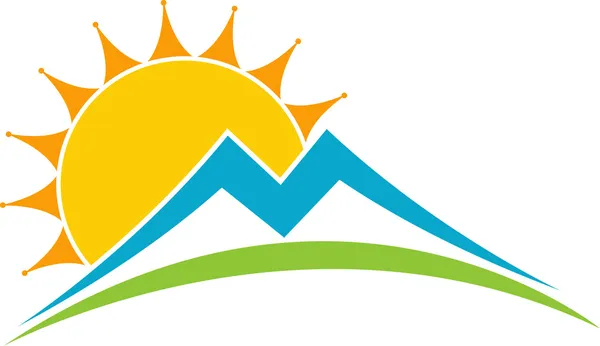 Logotipo solar — Vetor de Stock