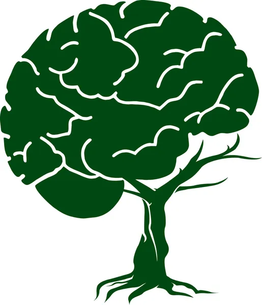 Brain tree — Stock Vector
