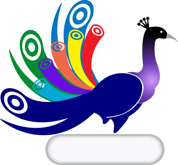 Páv logo — Stockový vektor