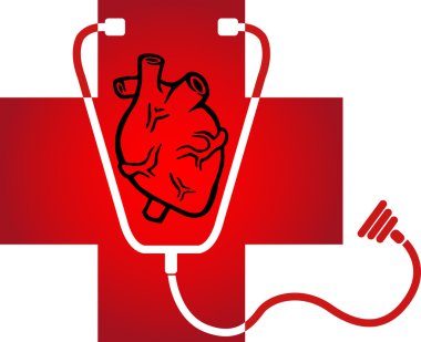 Heart hospital logo clipart